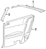 624712023002 - Body: Upper Quarter Trim for Toyota: Celica Image