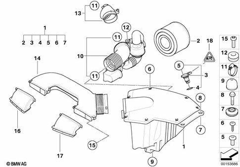 Intake Muffler for 2011 BMW 128i #0