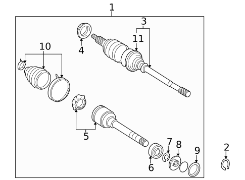 Drive Axles for 2000 Toyota Camry #0