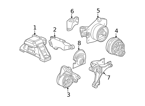 Engine & Trans Mounting for 2007 Chevrolet Cobalt #0