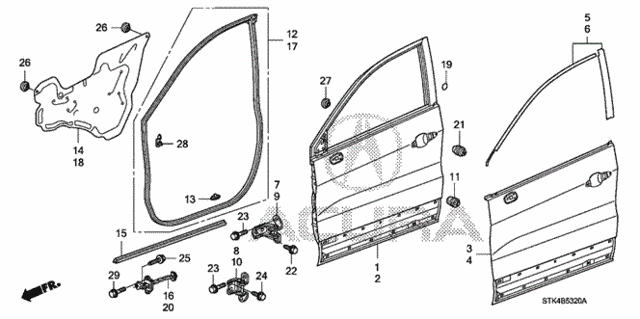 Front Door Panels for 2012 Acura RDX #0