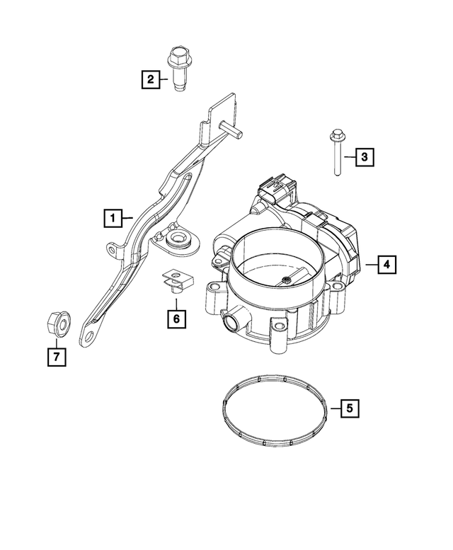 68335034AB - Fuel: Throttle Body Support Bracket for Mopar Image image