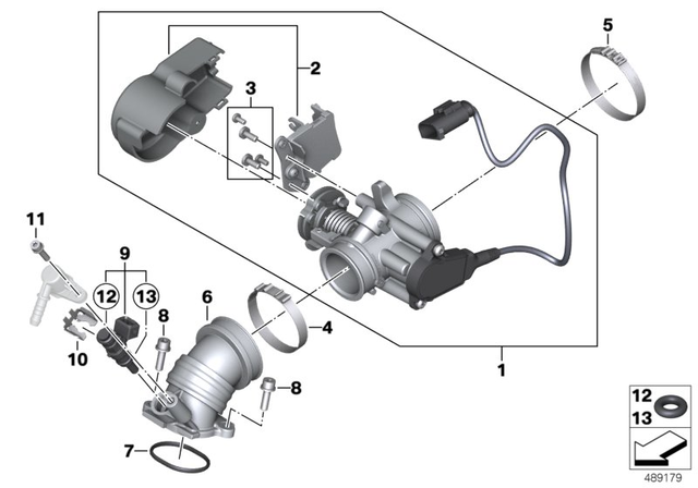 13548552340 - Fuel System: Throttle Housing with Potentiometer -  for BMW-Motorrad Image image