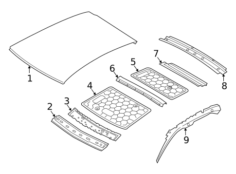 Roof & Components for 2023 Porsche Taycan #1