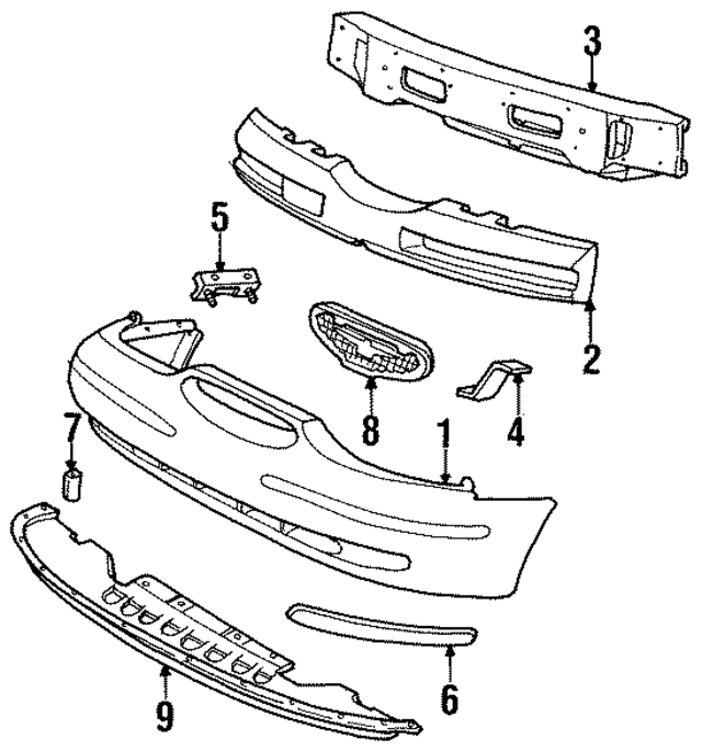 F6SZ17D957AB - Body: Bumper Cover for Ford: Thunderbird Image