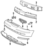 F6SZ17D957AB - Body: Bumper Cover for Ford Image