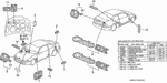 77874SM4A71 - Interior/Bumper: LABEL, CONSOLE CAUTION (SRS) for Honda Image