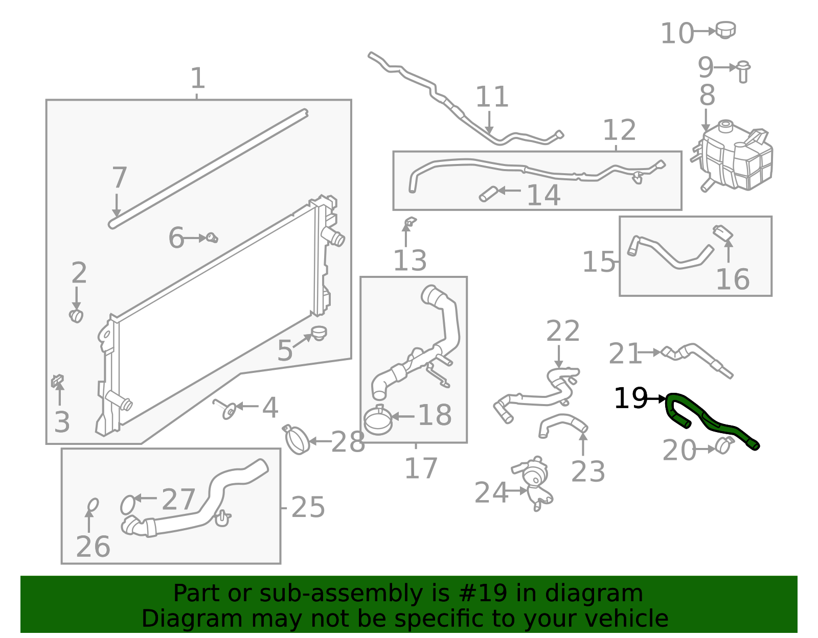 2021-2025 Ford | HVAC Heater Hose | MB3Z-18472-AD | Walls' Ford Parts