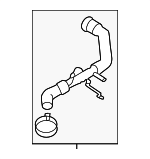 KM7792 - Belts &amp; Cooling: Motorcraft™ Radiator Coolant Hose for Ford: Bronco, Ranger Image