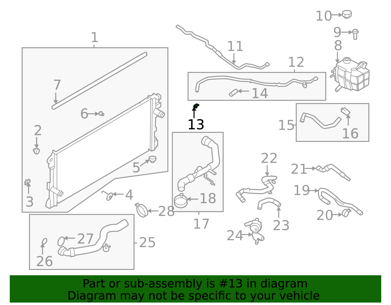 S444 Rwt W527260-S444 - Engine Coolant Reservoir Hose Clamp - 2021-2025 Ford ...