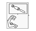 34216796720 - Brakes: Disc Brake Caliper Bracket for BMW: 550i GT, 550i GT xDrive, 740Li, 750i, 750i xDrive, 750Li, 750Li xDrive, 760Li, Alpina B7, Alpina B7 xDrive, Alpina B7L, Alpina B7L xDrive Image