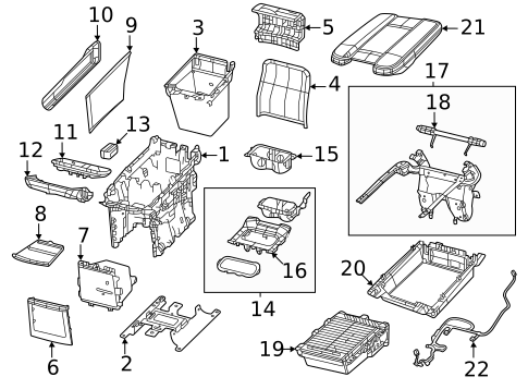 Rear Console for 2023 Jeep Grand Wagoneer L #0