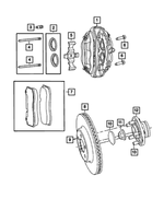 5174318AA - Brakes: Disc Brake Boot Kit for Chrysler: 300 | Dodge: Challenger, Charger, Magnum | Jeep: Grand Cherokee Image