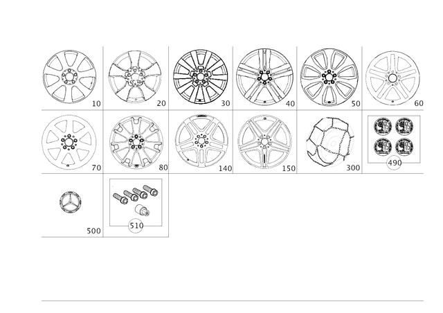 2204000125 - Wheels and Accessories: Wheel Trim Cover for Mercedes-Benz Image