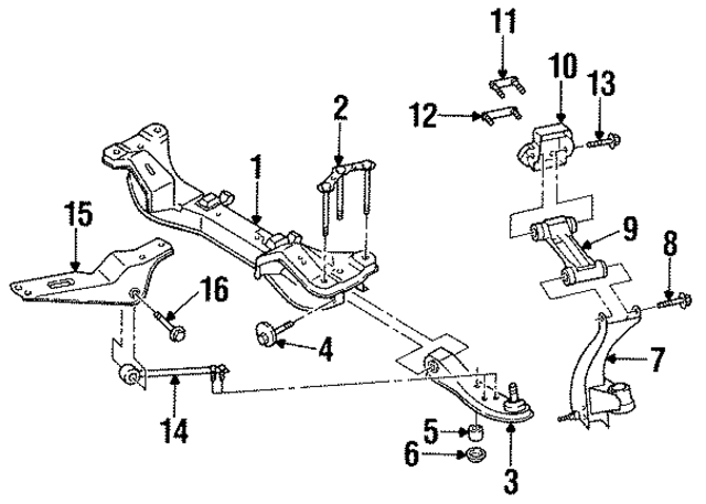 5441960U00 - : Suspension Cross-Member Bolt Plate for Infiniti Image