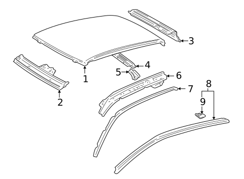 thumbnail image 2 of Chrome Roof Top Trim Molding Kit For 2000-2006 Toyota Tundra – Automotive Authority 2 of 3