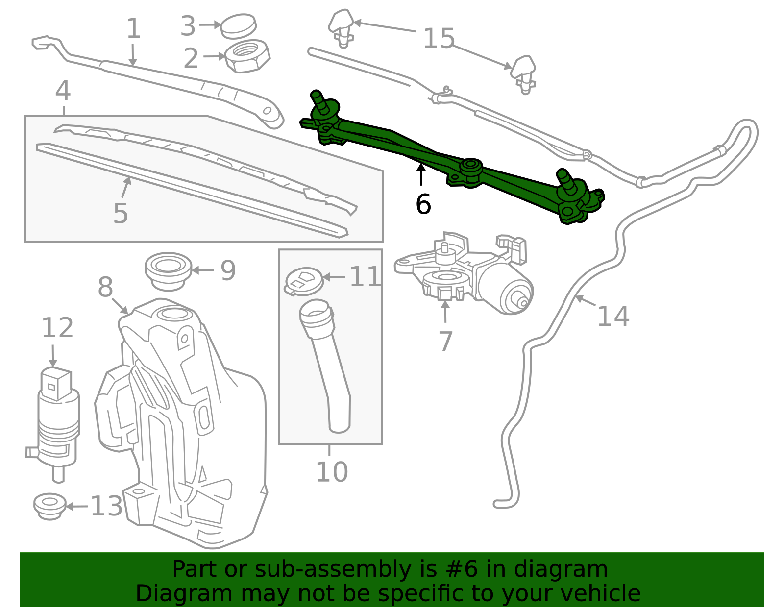 ACDelco 22820107 - Windshield Wiper Motor Transmission (Linkage - View #7