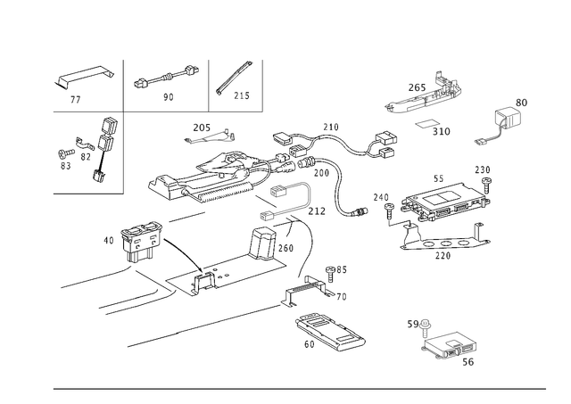 2206830379 - : Cable Run for Mercedes-Benz Image