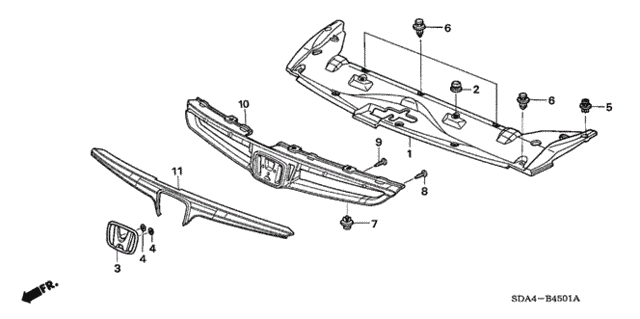 Front Grille ('06) for 2006 Honda Accord #0