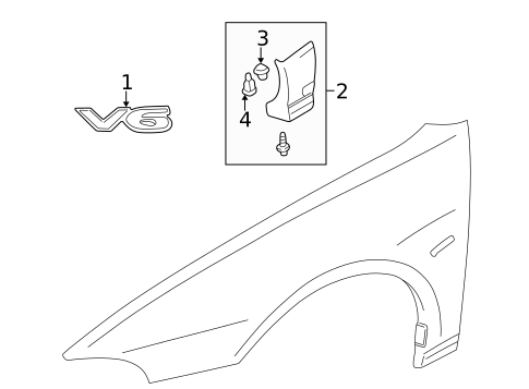 Exterior Trim - Fender for 2003 Mitsubishi Galant #0