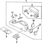 B16M6442090 - : Console Assembly for Mazda: Protege Image