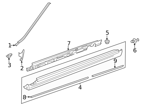Exterior Trim - Pillars for 2016 Mercedes-Benz GL63 AMG #0