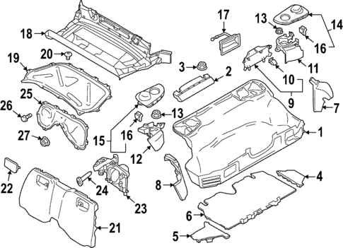 Interior Trim - Rear Body for 2025 Porsche 718 Spyder #0