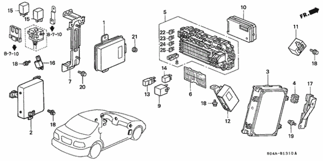 Control Unit (Cabin) for 2000 Honda Civic #0