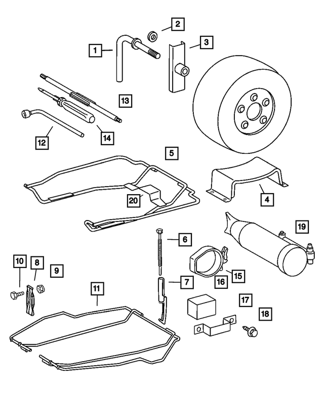 5126189AB - Wheels, Covers and Jacks: Flat Washer for Mopar Image