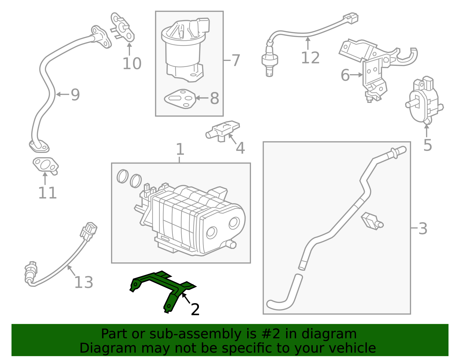 17358-TR0-A00 - 2012-2015 Honda Civic - Bracket Canister | Genuine ...