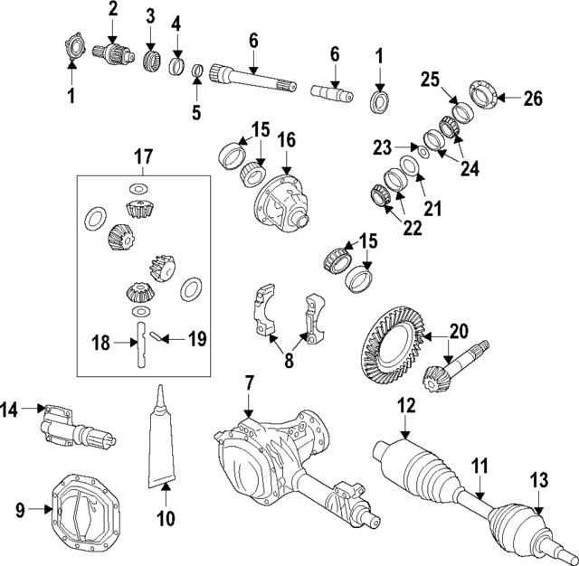 52114434AL - Front Drive Axle: Axle for Mopar Image