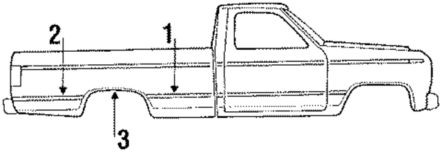 E7TZ9929165A - Body: Wheel Opening for Ford: Bronco, F-150, F-250, F-350, F-Super Duty Image
