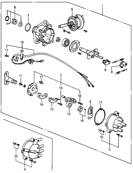 Distributor (Hitachi) for 1984 Honda Accord #0