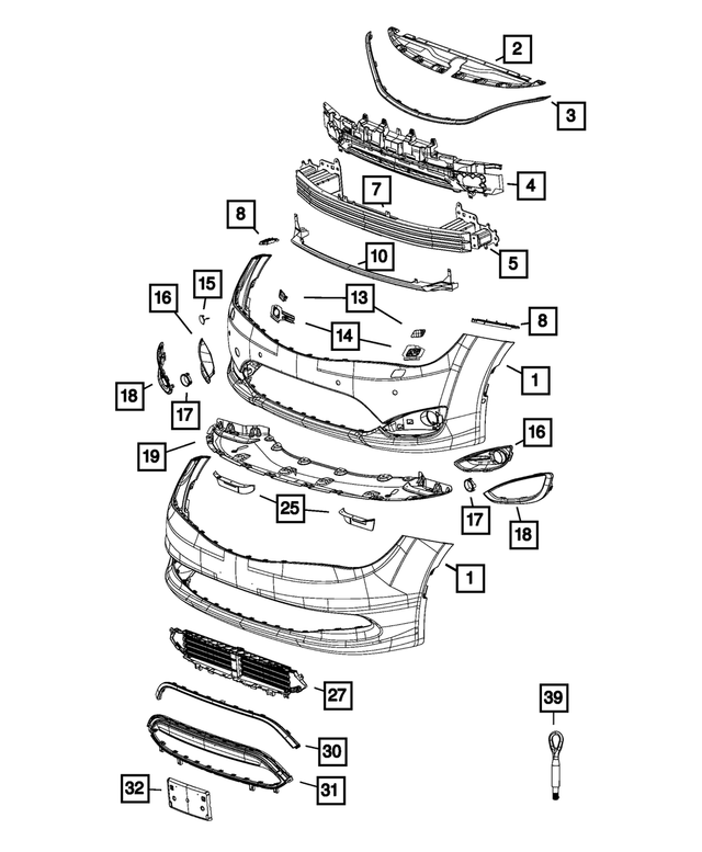 68312564AC - : Active Shutter Grille for Mopar Image