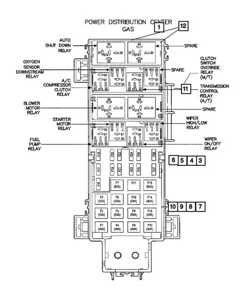 Relays for 2002 Jeep Liberty #1