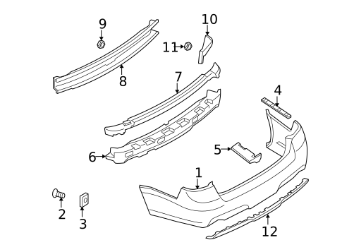 Bumper & Components - Rear for 2007 Saab 9-5 #1