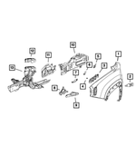 68674888AA - Body Sheet Metal Except Doors: Fender Panel, Left for Mopar Image