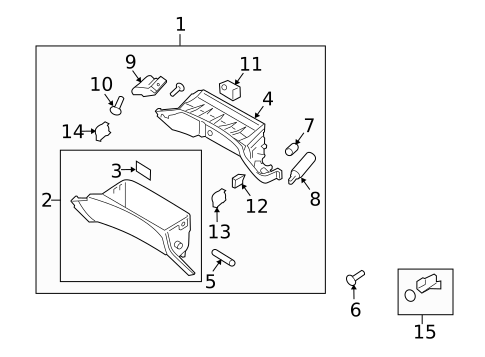 Glove Box for 2010 Hyundai Genesis Coupe #0