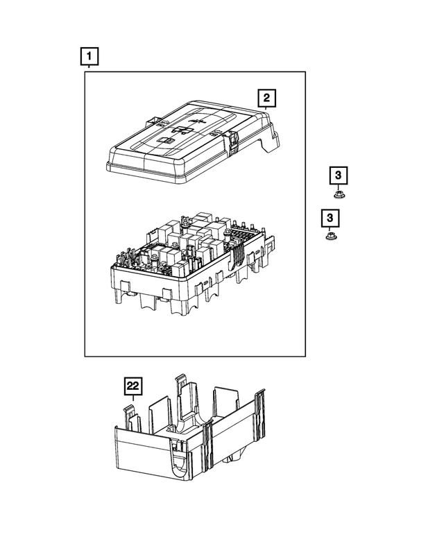 68298948AD - Electrical: Power Distribution Center Bracket for Mopar Image