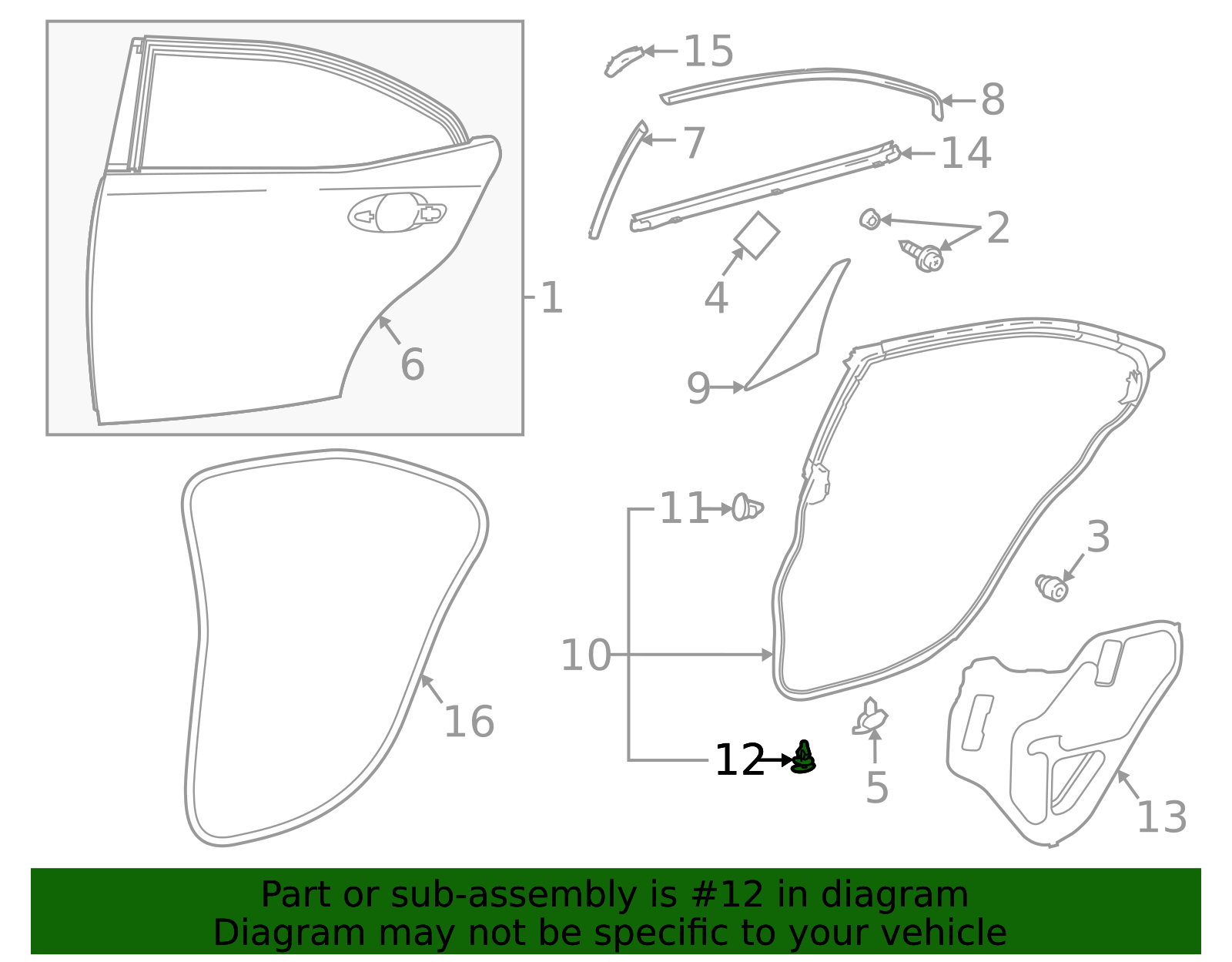 67867-12150 - Door Weather-Strip Retainer Clip | Longo Lexus Parts