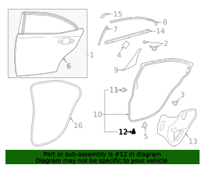 Door Weather-Strip Retainer Clip 67867-12150 | OEM Parts Online