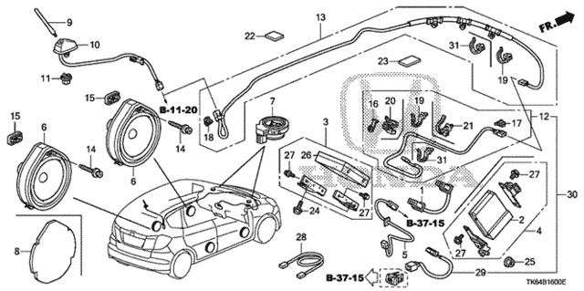 Antenna - Speaker for 2012 Honda Fit #0