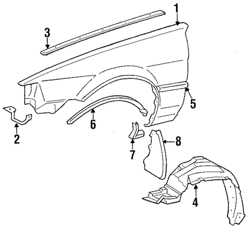 Exterior Trim - Fender for 1987 Toyota Corolla #0
