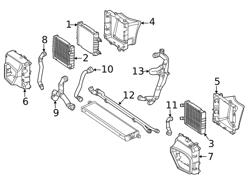 Radiator & Components for 2021 Mercedes-Benz GLS 63 AMG&reg; #2