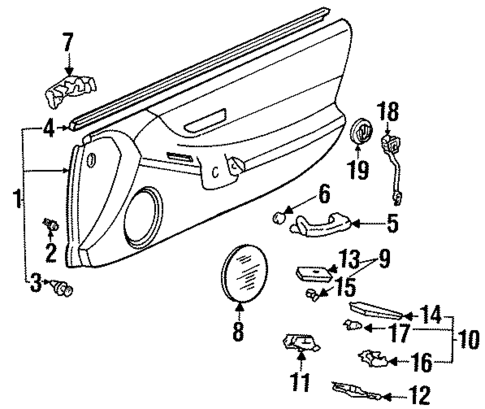 Door for 1996 Honda Civic del Sol #0