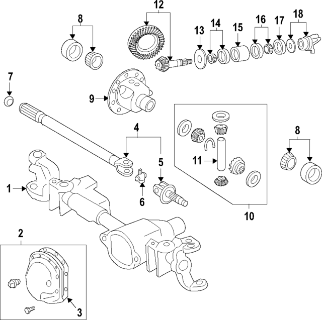68453205AB - Suspension: Axle Housing for Mopar Image