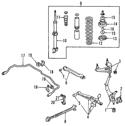 Rear Suspension for 1996 Honda Prelude #0