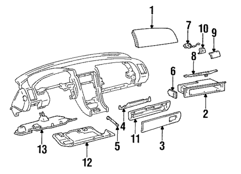 Components On Instrument Panel for 1993 Lexus LS400 #0