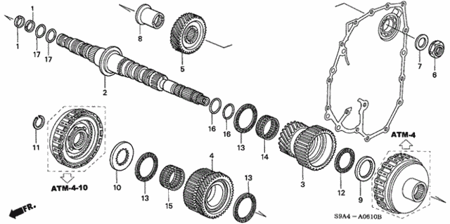 AT Secondary Shaft for 2003 Honda CR-V #0