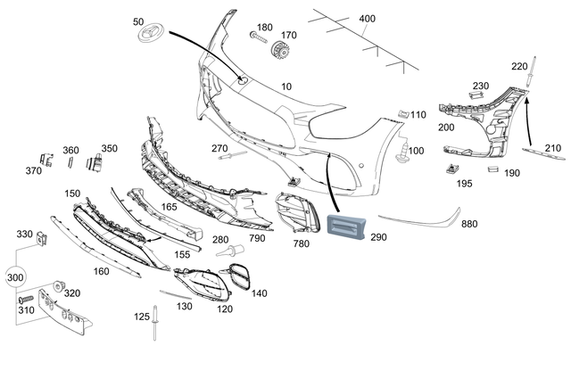1908850302 - : Trim Bar for Mercedes-Benz Image
